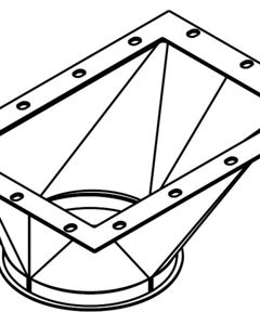 Outlet D200 bucket elevator SK50 galv. M&M